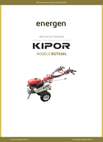 Motocultivador Nafta Kipor KGT510L - Ficha técnica