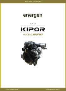 Motor Diesel Kipor KD2V86F - Ficha Técnica