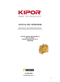 Motor Diesel Kipor KM2V80 - Manual de Usuario