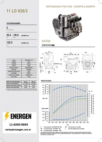 Motor Diesel Lombardini 11 LD 626-3 - Ficha Técnica