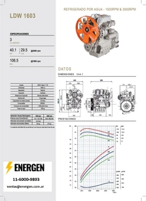 Motor Diesel Lombardini LDW 1603 - Ficha Técnica