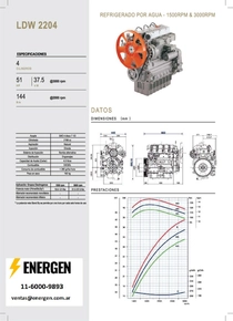 Motor Diesel Lombardini LDW 2204 - Ficha Técnica