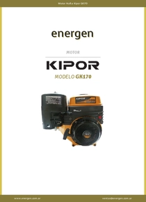 Motor Nafta Kipor GK170 - Ficha técnica