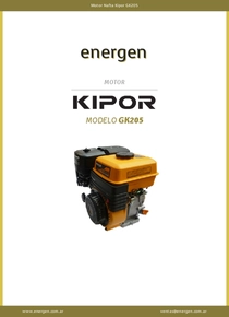 Motor Nafta Kipor GK205 - Ficha Técnica