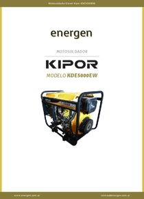 Motosoldador Diesel Kipor KDE5000EW - Ficha técnica