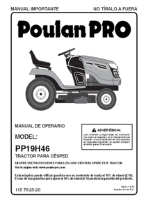 Mini Tractor Cortacesped Poulan Pro PP19H46 – Hidrostático - Hidrostático