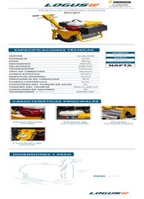Rodillo Compactador Logus RCL641 - Ficha Técnica