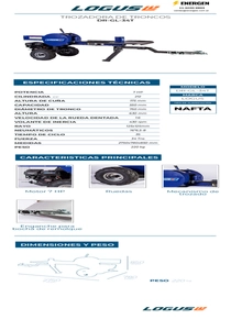 Trozadora de Troncos Logus DR-GL-34T - Ficha Técnica